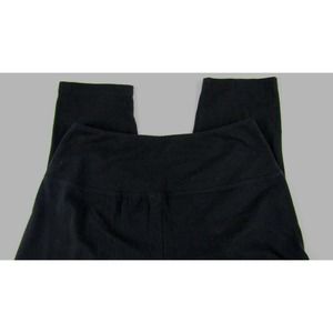 DB Dress Barn Women L Black Stretch Pull On Pants Capri Short Slim Control Waist